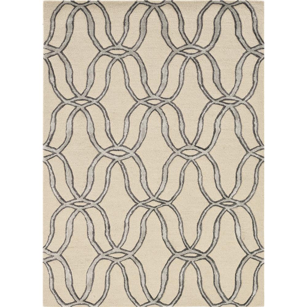 KAS 4300 Libby Langdon Upton 2 Ft. 3 In. X 8 Ft. Runner Rug in Silver